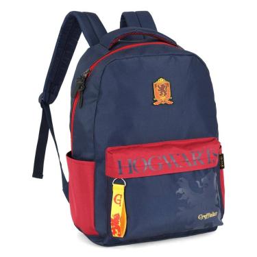 Imagem de Mochila Costas Escolar Harry Potter Grifinória Azul Juvenil