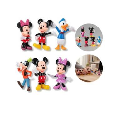 Imagem de Kit 6 Bonecos Turma Disney Mickey Minnie Pateta E Donald 6cm - Grupo M