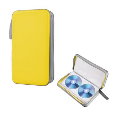 Imagem de ZNDAW Capa de DVD para carro, organizador de CDs com capacidade para 96 unidades, suporte de armazenamento de DVD de plástico rígido, organizador de carteira de armazenamento de disco de CD para