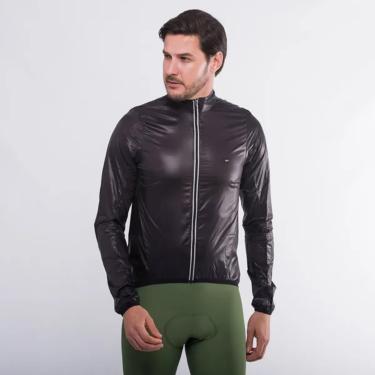 Imagem de Jaqueta Corta Vento de Ciclismo Masculina Márcio May Pro Preta