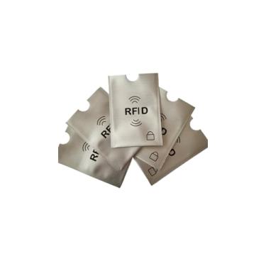 Imagem de 5 Protetores de Cartão RFID - Anti-Clonagem, Bloqueador de Sinal Contactless, Anti-Fraude, Prata