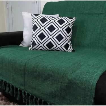 Imagem de Kit 2 Mantas Para Sofa Protetor Decorativa Gigante 210x150cm Ideal Para Frio E Cama (2x Verde Mesclado)