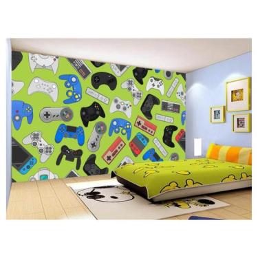 Imagem de Papel De Parede 3D Infantil Controle Game Jogo 3,5M Azs232 - Você Deco