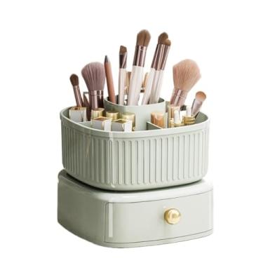 Imagem de JOEUQK Caixa de joias para casa mesa leve caixa de armazenamento de luxo sala de estar quarto grande capacidade balde de armazenamento plástico avançado multifuncional cosméticos caixa de