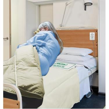 Imagem de Alarme de cama para idosos Segurança Monitor sem fios com sensor almofadado 20x30 polegadas Alarmes de cama para prevenção de quedas para idosos com demência Conjunto