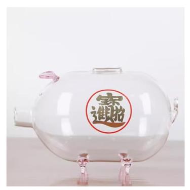 Imagem de ZABEES Cofrinho de vidro criativo cofrinho de porco apenas dentro mas não fora presentes de aniversário bonito cofrinho cofrinho transparente cofrinho