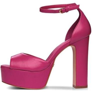 Imagem de Sandalia Carrano Salto Bloco Couro 541001 ORIGINAL-Feminino