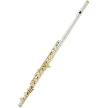 Imagem de Flauta Outfit C Key 16 buraco fechado cobre branco durável corpo requintado instrumento com chave E