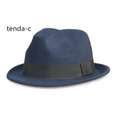 Imagem de Chapéu Fedora Clássico Feltro Lã Aba Curta Pronto Entrega - mmmagazine