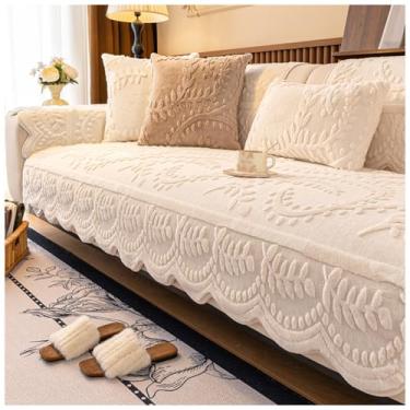 Imagem de SPXMQSS Capa de sofá seccional, capa de sofá supermacia, capa de canto de 1/2/3/4 lugares, universal antiderrapante em forma de L, capa protetora de móveis A 90 x 180 cm