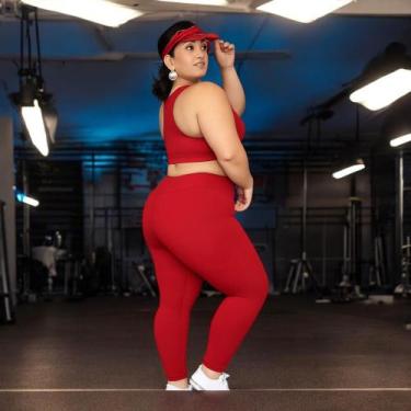 Imagem de CALÇA LEGGING DITANA K2B PLUS SIZE SOCIAL FITNESS POLIAMIDA. Cor:VERME