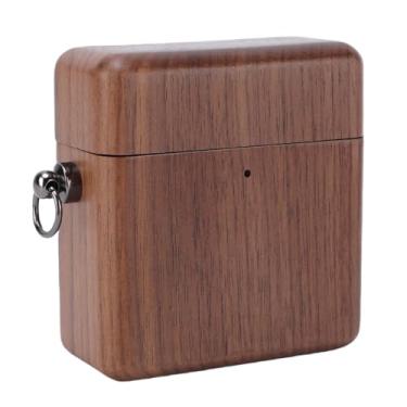 Imagem de EBTOOLS Capa de Fone de Ouvido de Madeira Feita à Mão, Anti-arranhões, Anti-Queda, Capa Protetora Polida, Carregamento Fácil, Fácil de Usar, Material de Nogueira