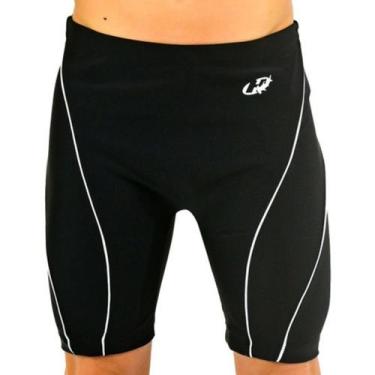 Imagem de Bermuda Nataçao Hidro Triathlon Treino Adulto Hammerhead, Preto, Branc