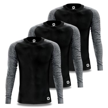 Imagem de Kit Camisetas Térmicas Masculina Segunda Pele Proteção UV50+-Unissex