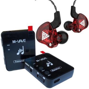 Imagem de Monitor Retorno De Palco Sem Fio M-Vave Fone Profissional