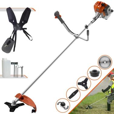 Imagem de Roçadeira À Gasolina Tekna RL520AC-G2 52cc 2HP 13.000rpm Alta Performance Com Cabeçote Nylon + Facas 2 Pontas, 3 Pontas, 40 Dentes Vídea e Trimmer