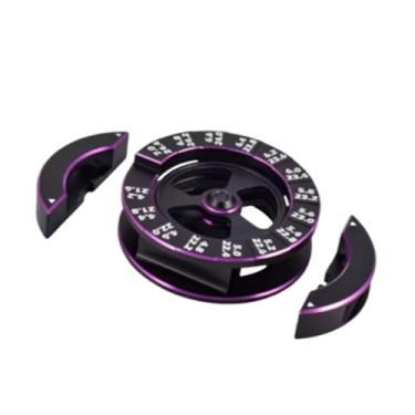 Imagem de YIJU Régua de medição de altura de eixo profissional, prática e redonda, em metal, para carros de modelismo 1/10, Preto Roxo