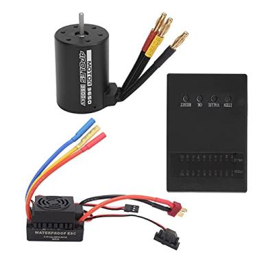 Imagem de CUOFYUNL 3650 3600KV Motor Brushless 60A T ESC Conjunto de combinação de cartão de programador para peças de carro RC 1/8 1/10