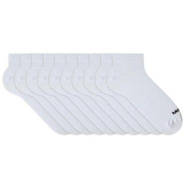 Imagem de Kit 10 Pares Meia Mash Algodão Esportiva, Branco, 34-38