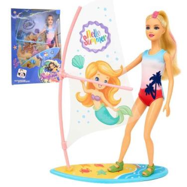 Imagem de Boneca Surfista Fashion Com Prancha e Vela De Windsurf, Pica Pau, Brin
