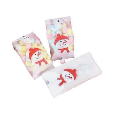 Imagem de Sacos De Doces De Natal Papai Noel Boneco De Neve 25 50pcs Embalagem D