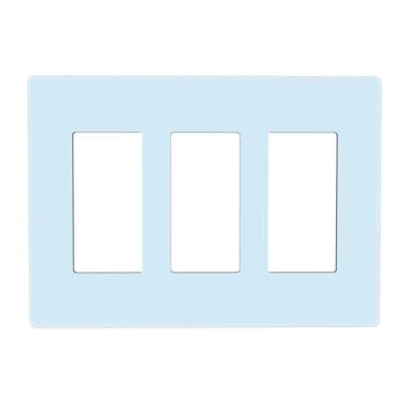 Imagem de Aqua/Teal 3 Gang Triple Rocker/Decorator Light Switch Wall Plate Cover Decorativa GFCI Placa Elétrica Switchplate Dimmer