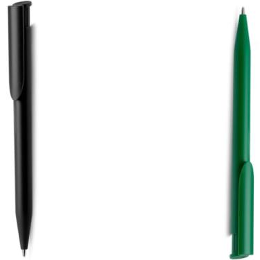 Imagem de Caneta Esferográfica Retrátil Executiva, Metal e Plástico, Escrita Azul, Acabamento Fosco, Grip Metálico, 0.7mm, Corpo Cilíndrico, para Escrita Geral, 14cm (Preto e Verde 2)