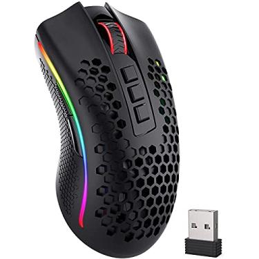 Imagem de Mouse Gamer Redragon Storm Pro RGB 16000 DPI Pixart Paw 3335 Wireless Preto - M808-KS