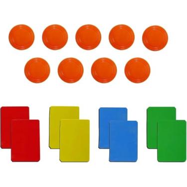 Imagem de Sxfashbrd 10 Playing Pucks, 8 DIY Colorful Cardboards for Tabletop Prize Drop Board Game Plinko Board Replacement Kit for Foldable Stand Carnival Tradeshow Party