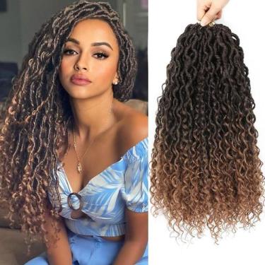 Imagem de Crochet Hair Alicoco Goddess Locs, 14 polegadas, 8 pacotes para mulher