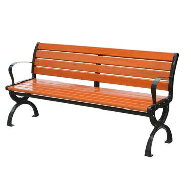 Imagem de Bancos externos, banco de parque com encosto e apoios de braço, bancos de jardim de fazenda, assentos ao ar livre, banco de pátio, bancos de metal e madeira, para quintal, varanda, deck, gramado