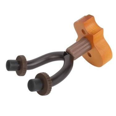 Imagem de Cryfokt Cabide de Madeira para Ukulele Elegante Suporte de Parede para Banjo Bandolim, Cabide de Parede para Ukulele que Economiza Espaço para Estúdio de Concerto Exposição Doméstica Borracha de