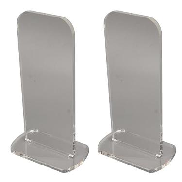 Imagem de 2 Unidades Suporte Vertical de Luvas Boxe em Acrílico Exibição Vitrine Transparente Decoração para Casa Design Assinatura Simples Elegante Instalação