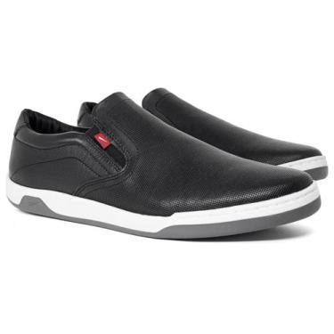 Imagem de Tênis Sapatênis Slip On Ferracini 24h Casual Masculino Couro Calce Fác