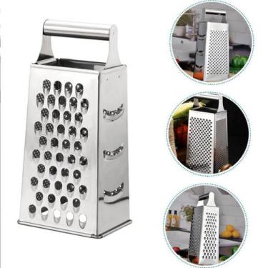 Imagem de Ralador Inox Com Pegador 4 Faces Queijo Legumes 20,5Cm - Sq Comércio