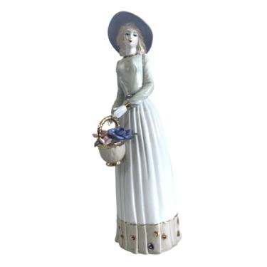 Imagem de Ioensy Estátua de porcelana de, figura de cerâmica, coleção de estátuas modernas de meninas para decoração de, armário, lareira, presente de, Style D