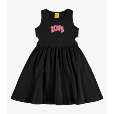 Imagem de Vestido em Ribana 2x1 Rovi Kids Preto, 14, Preto