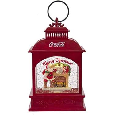 Imagem de Kurt S. Adler Lanterna de Papai Noel de coca LED operada por bateria de 22 cm