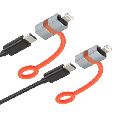 Imagem de Adaptador USB C para Lightning (pacote com 2) Adaptador USB C Lightning para iPhone 14 13 12 Pro Max para certificação Apple MFi Iluminação macho tipo C fêmea adaptador conversor carregador conector