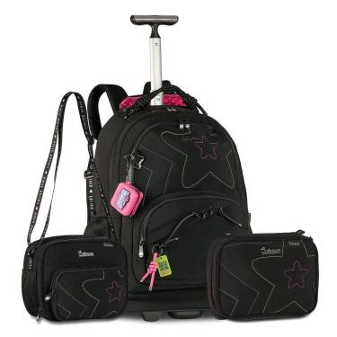 Imagem de Mochila Luluca Com Lancheira e Estojo Box Kit Escolar Completo-Feminino