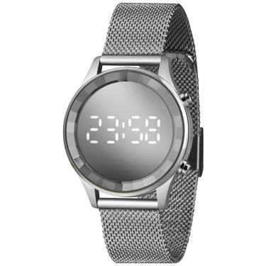 Imagem de Relógio Feminino Lince Digital LDM4648L SXSX Aço Mesh Prata-Feminino