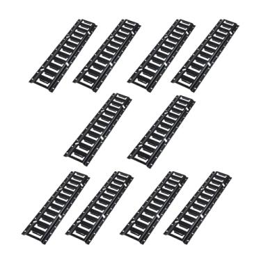 Imagem de GXYWADY Kit de trilho de amarração em pó preto para interior E Track 2' pacote com 10 unidades de substituição para garagens, reboques de motocicleta, suportes para quadriciclos carga segura e cargas