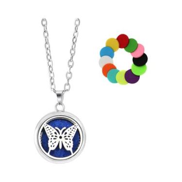 Imagem de Colar Difusor De Óleo Essencial Em Aço Inoxidável Para Mulheres, Pinge