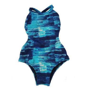 Imagem de Maiô feminino infantil azul estampado 0 a 16 anos - Gerbya, 14, Azul
