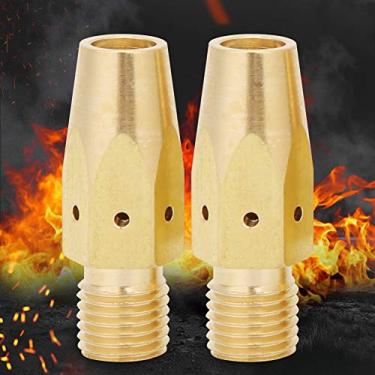 Imagem de aqxreight Difusor de Ponta de Contato para Soldagem MIG Difusor de Gás de Latão Compatível Com M-25/M-40 e Acessório de Soldagem para Desempenho de Estável de Bico MIG (5 unidades)