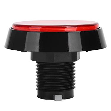 Imagem de Generic Botão Plano Redondo Grande Com Luz LED Interruptor de 3 Pés, Alta Sensibilidade, para Console de Jogos de Máquina de Guindaste, Material ABS (Interruptor vermelho + LED + três pernas)