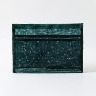 Imagem de Bolsa organizadora de grande capacidade – bolsa interna com vários compartimentos com seções de malha, inserção portátil de armazenamento de cosméticos (verde)