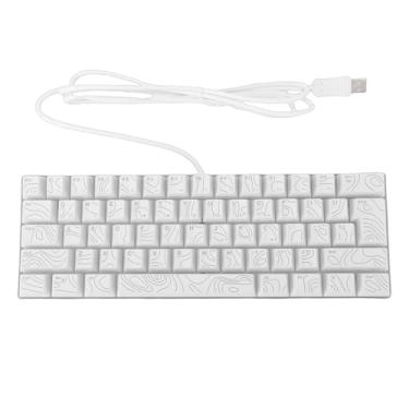 Imagem de Depisuta Teclado Mecânico 60, Teclado para Jogos Com Fio Retroiluminado RGB Com 61 Teclas, Resposta Rápida e Digitação Suave, 60 por Cento para Jogos de Digitação de Laptop para PC (WHITE)