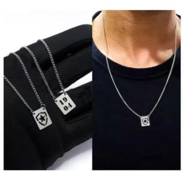Imagem de Cordão Corrente Escapulário 60cm Masculino Feminino Time Botafogo Aço Inox Antialérgico-Masculino
