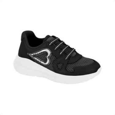 Imagem de Tênis Infantil Molekinha Coração Preto-Feminino